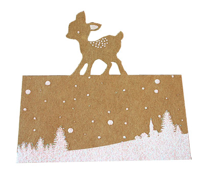 Chevalet Marque Place Kraft Bambi Noël