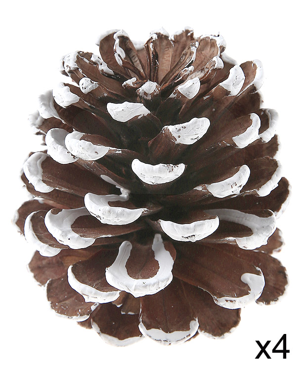Grosses Pommes De Pin Enneiges De Decoration Noel X4 Noel