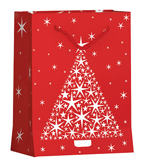 Sac cadeau de noël rouge