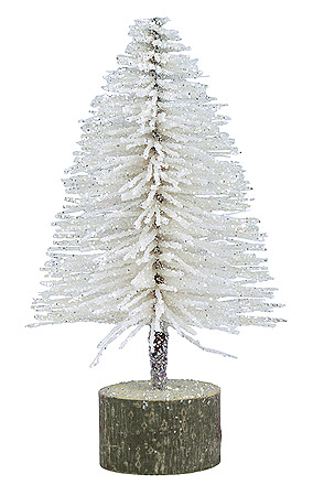 Petit Sapin Pailleté Blanc Neige Noël