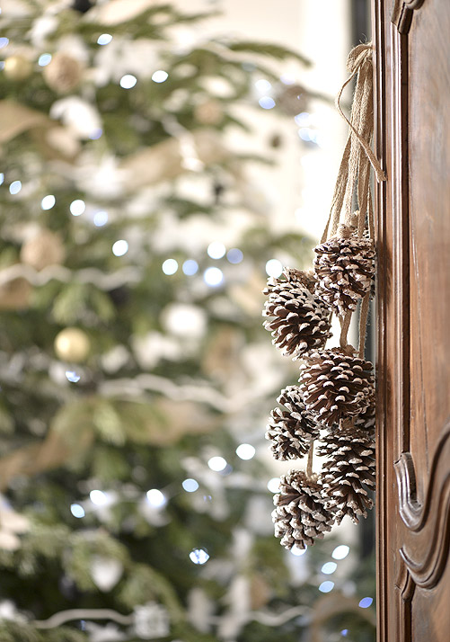 Grosses Pommes De Pin Enneiges De Decoration Noel X4 Noel