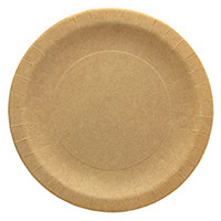 Grandes Assiettes Carton Rondes Kraft 23cm x10