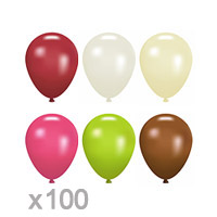 100 PETITS Ballons Nacrés 12cm