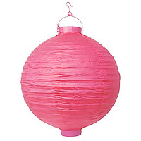 Boule Lampion Fuchsia Lumineuse à Piles