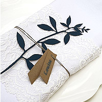 Feuilles Branches Marque Place avec Etiquettes x6