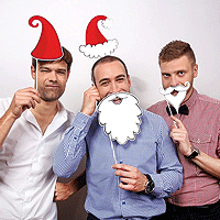 Le Kit Photobooth Noël Bonnets et Barbes