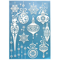 La Planche de 11 Stickers Muraux Blancs Paillettes Luxe